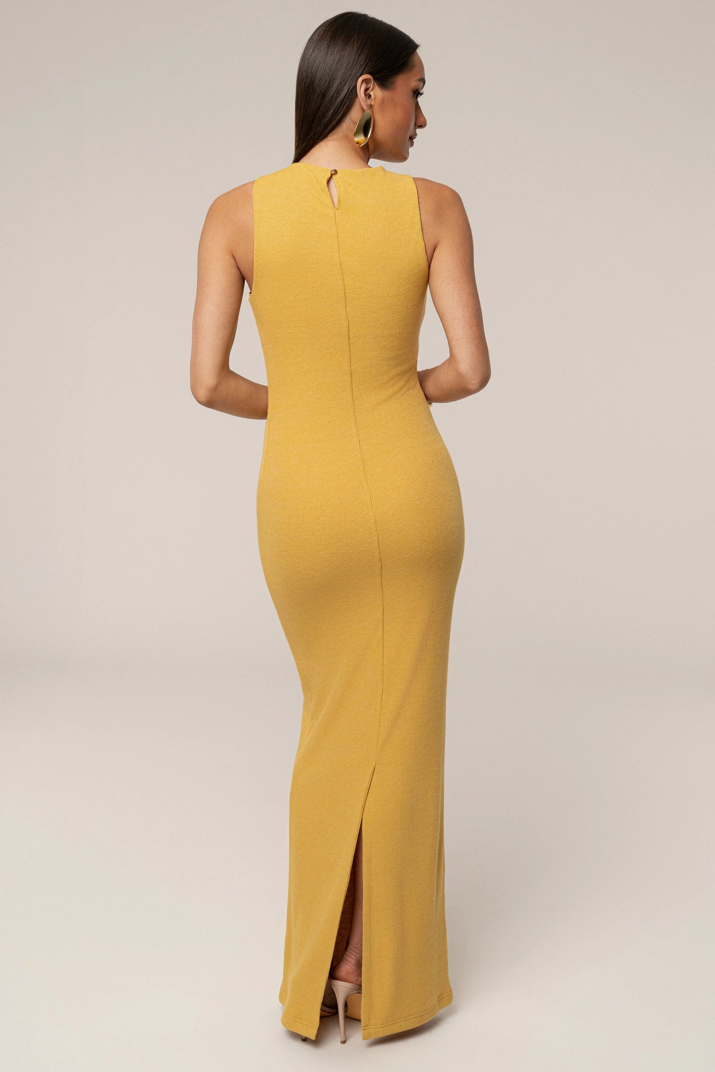 Yellow Alessia Knit Maxi Dress
