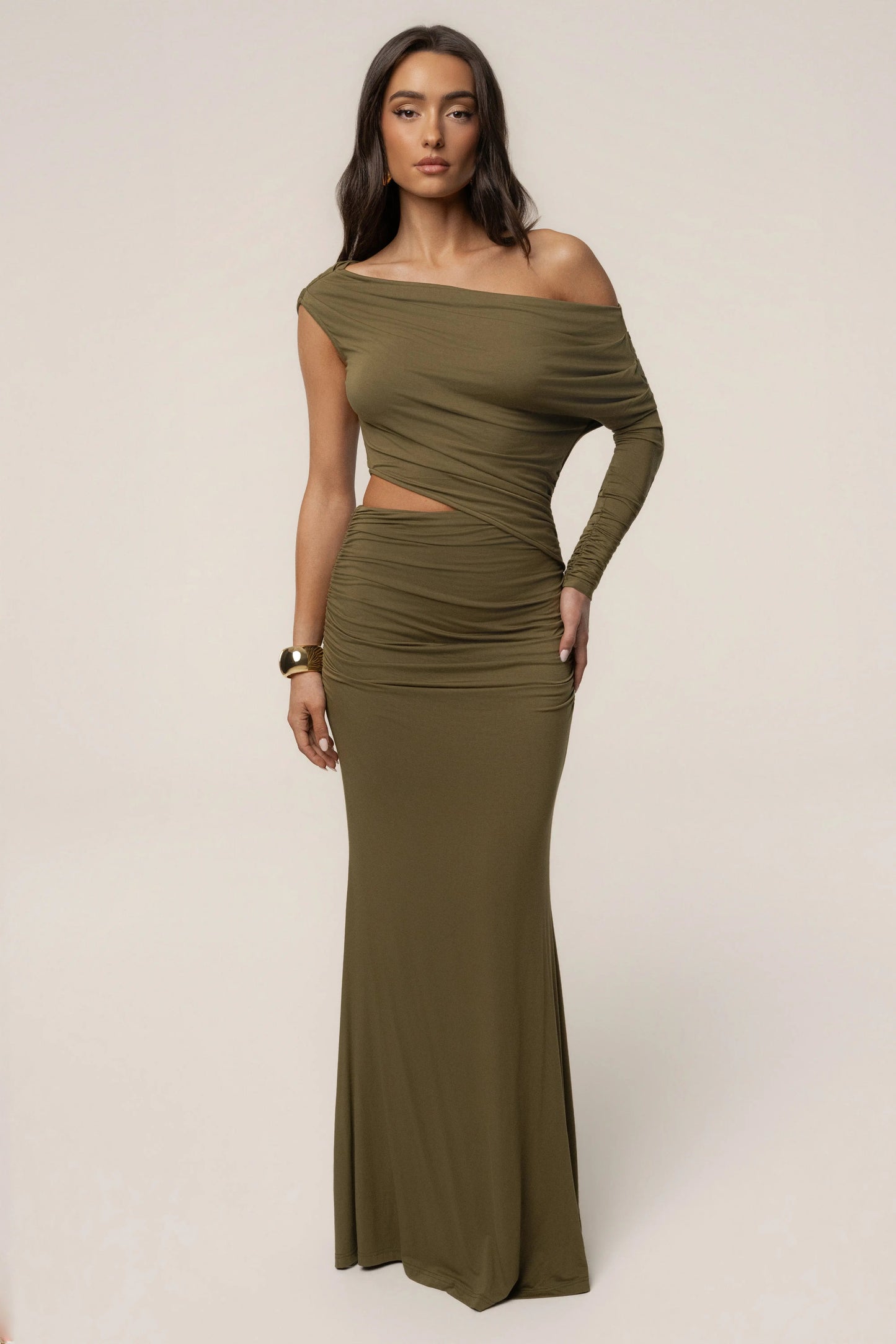 Olive Premiere Cutout Maxi Dress