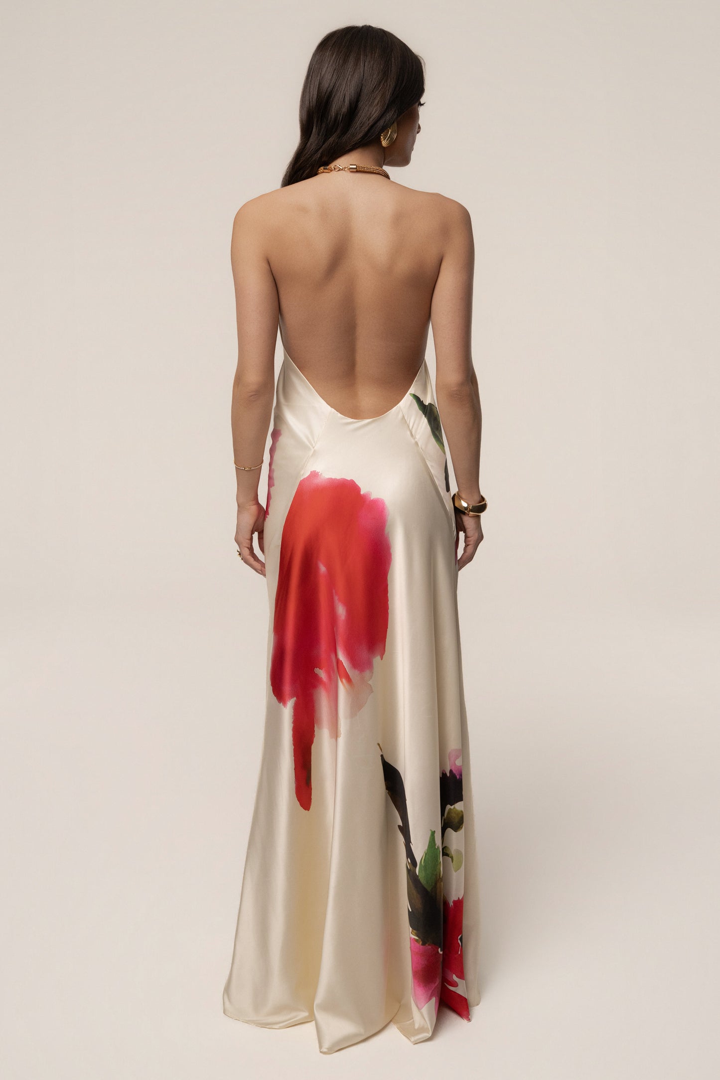 Ivory Print Audrey Maxi Dress
