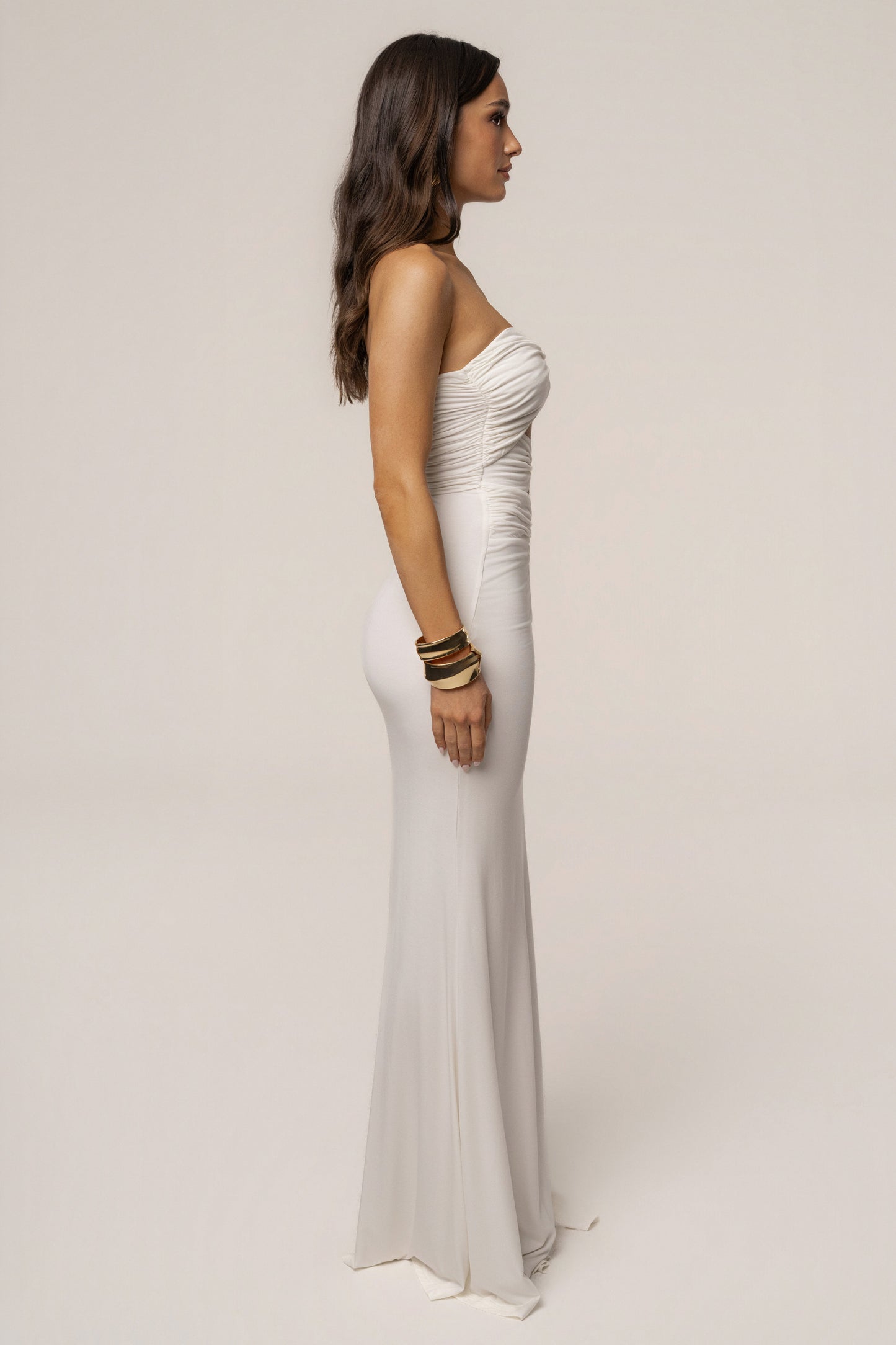 Ivory Athena Cutout Maxi Dress