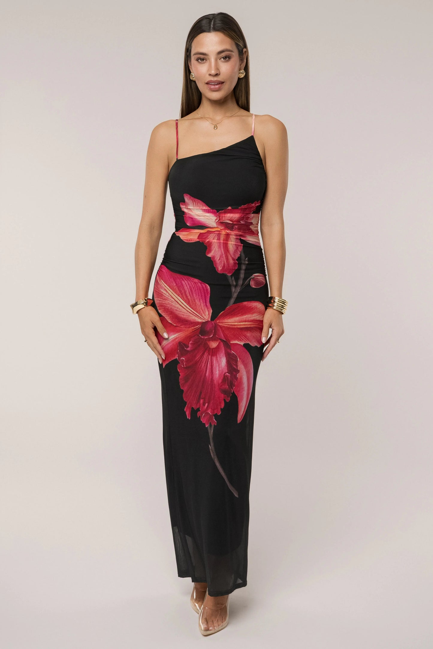 Black Floral Fleur De Lune Maxi Dress