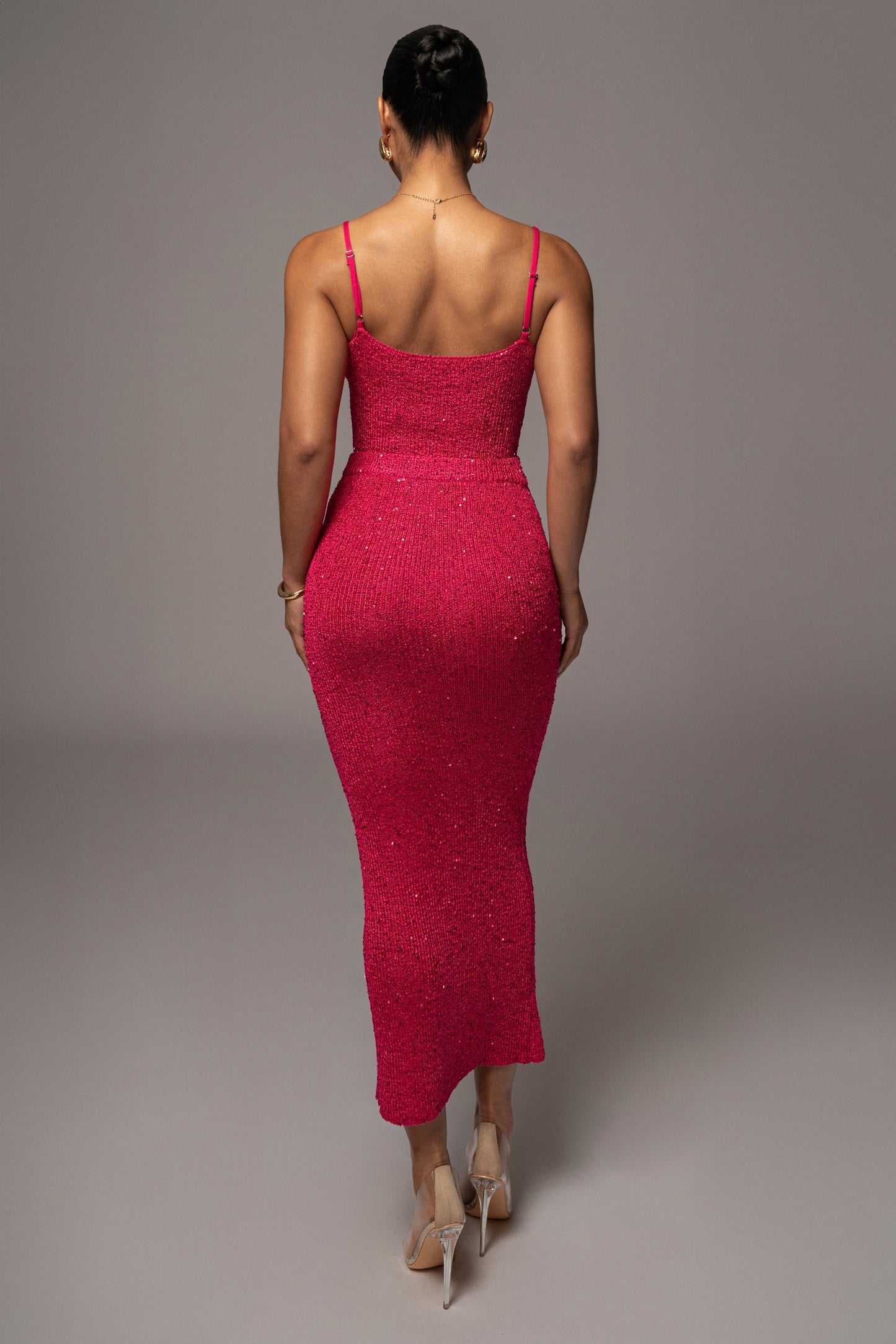 Pink Palace Sequin Skirt Set