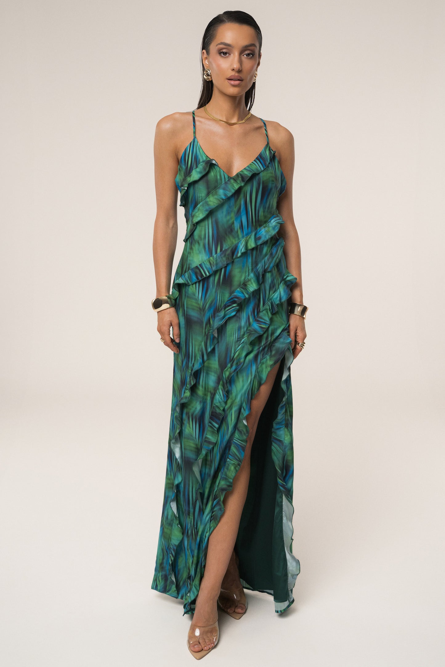 Green Tropic Muse Maxi Dress