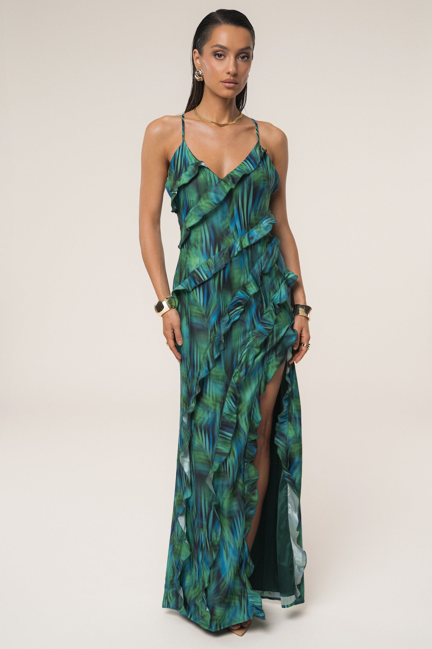 Green Tropic Muse Maxi Dress