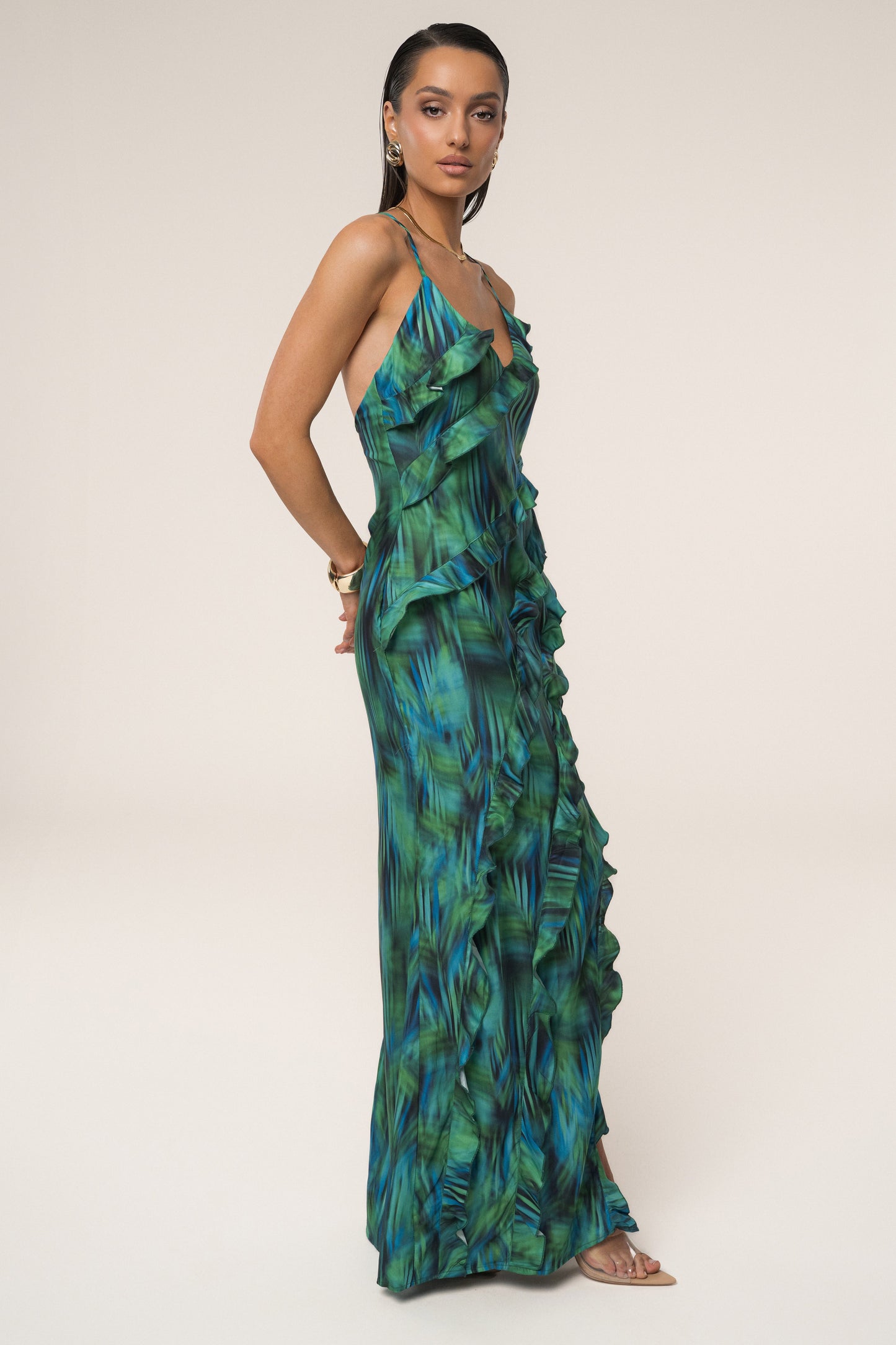 Green Tropic Muse Maxi Dress