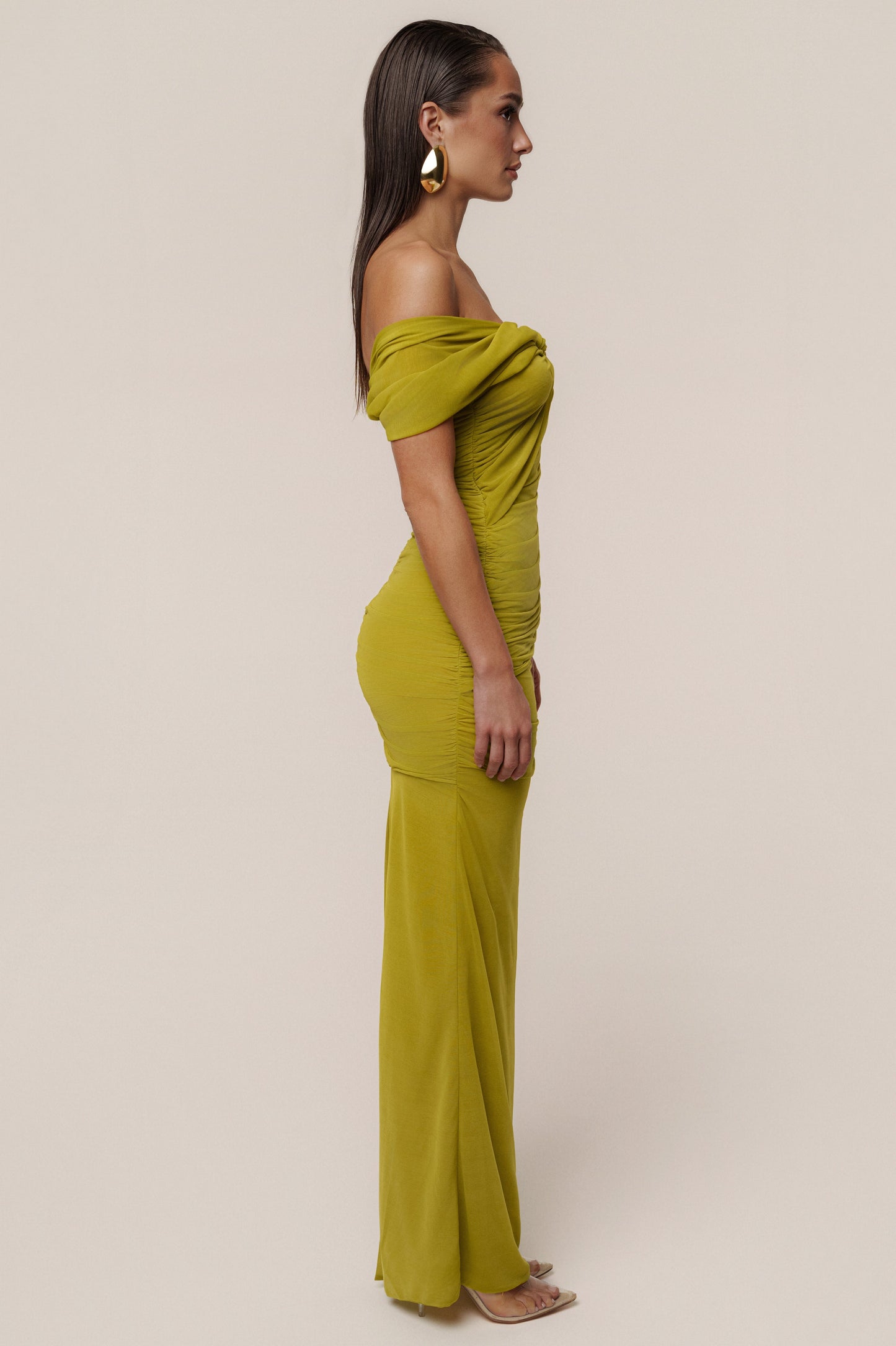 Moss Alessandra Off Shoulder Maxi Dress