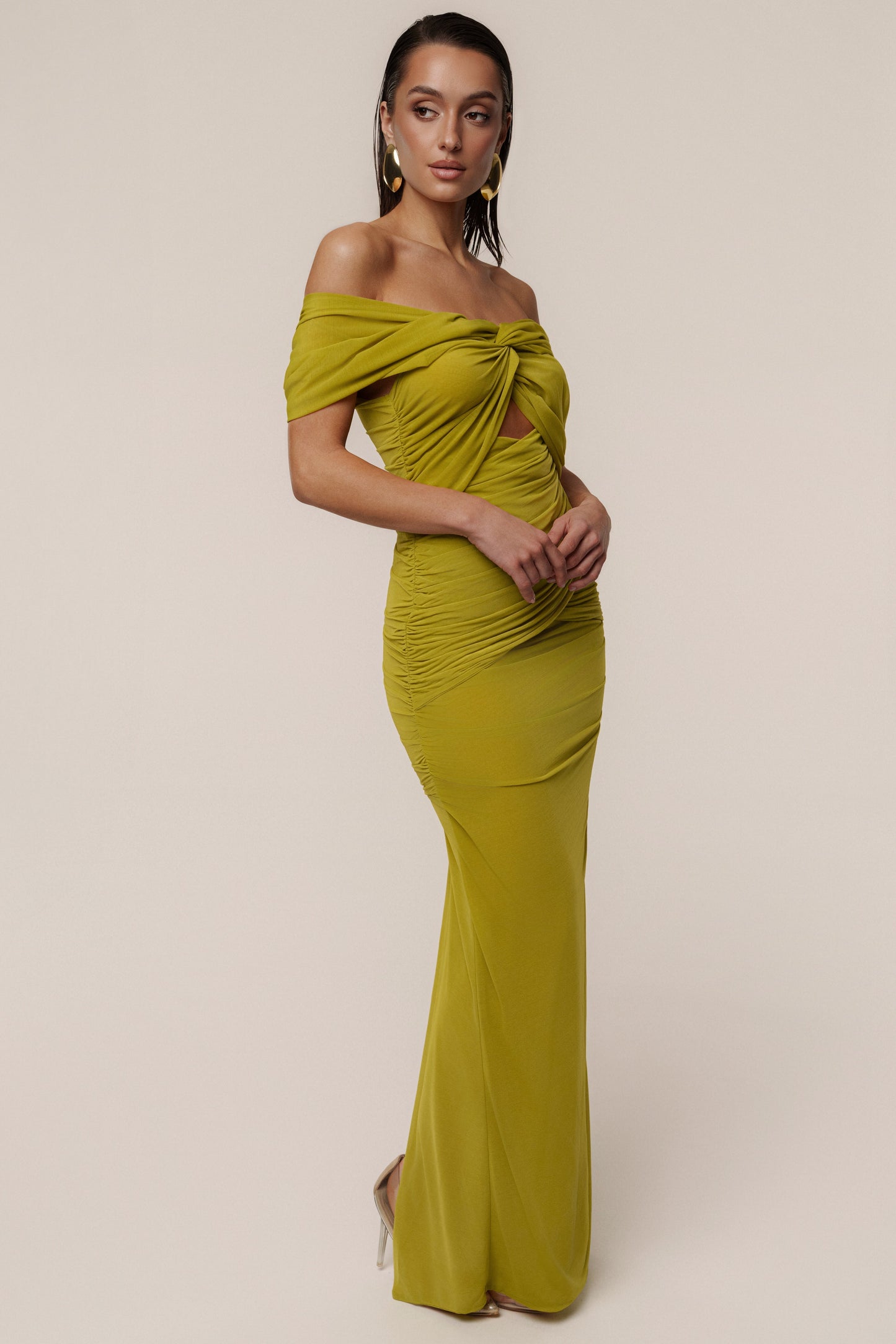 Moss Alessandra Off Shoulder Maxi Dress