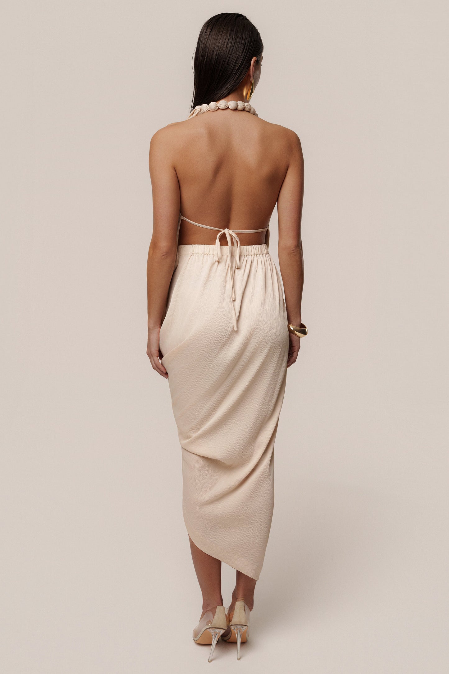 Champagne Dolce Drape Dress