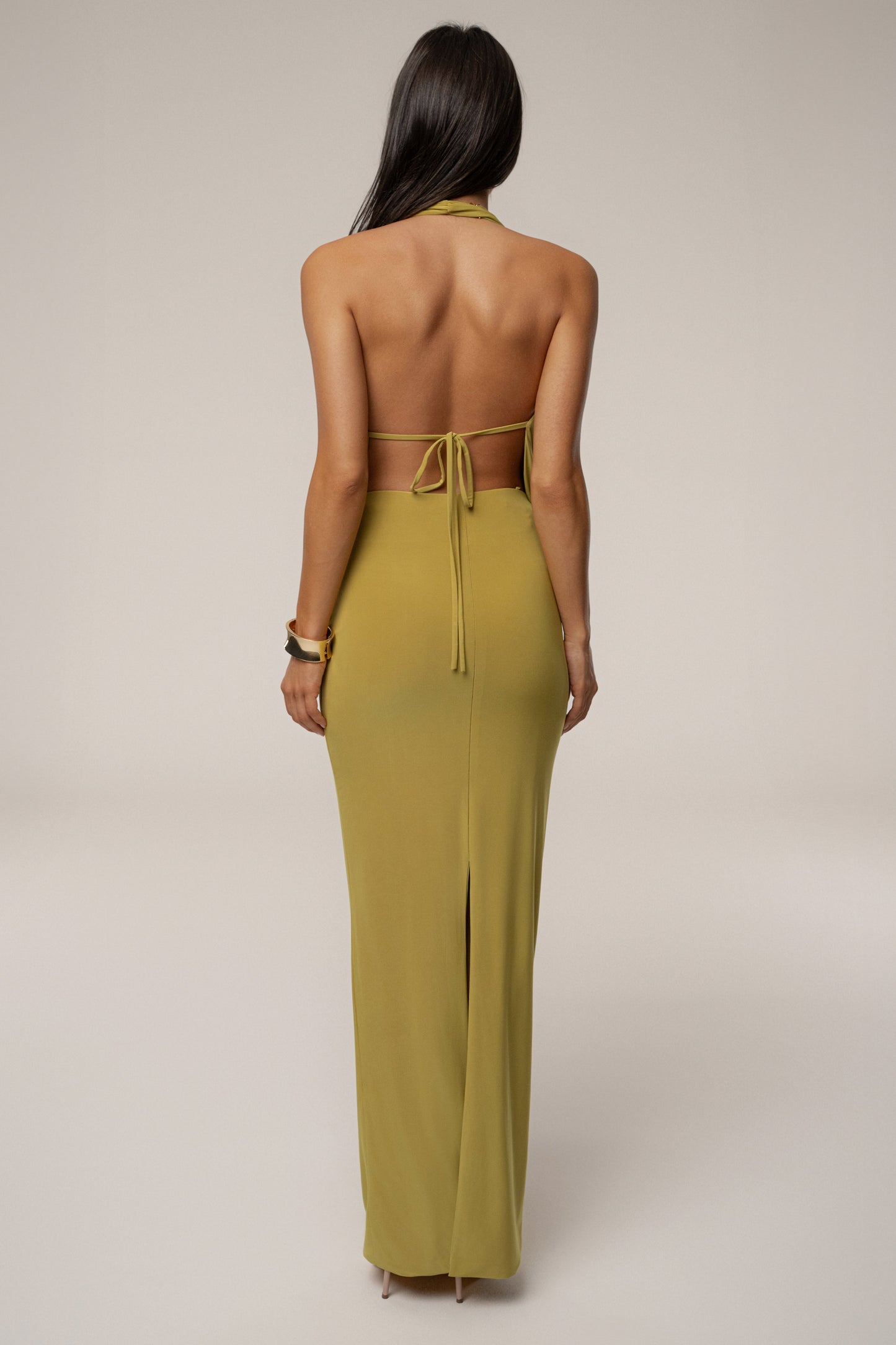 Moss Dawn Draped Maxi Dress