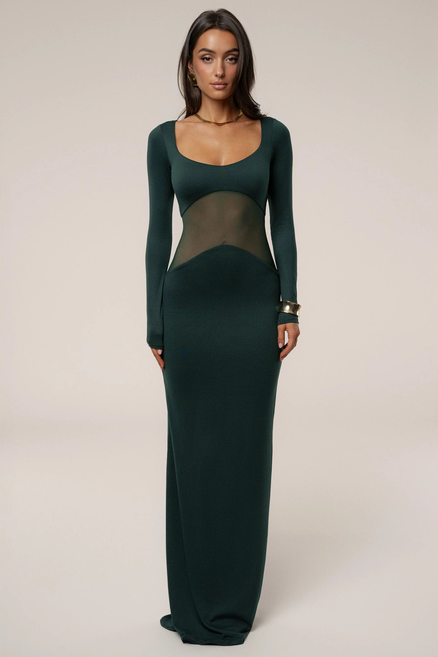 Emerald Glitz Hour Maxi Dress