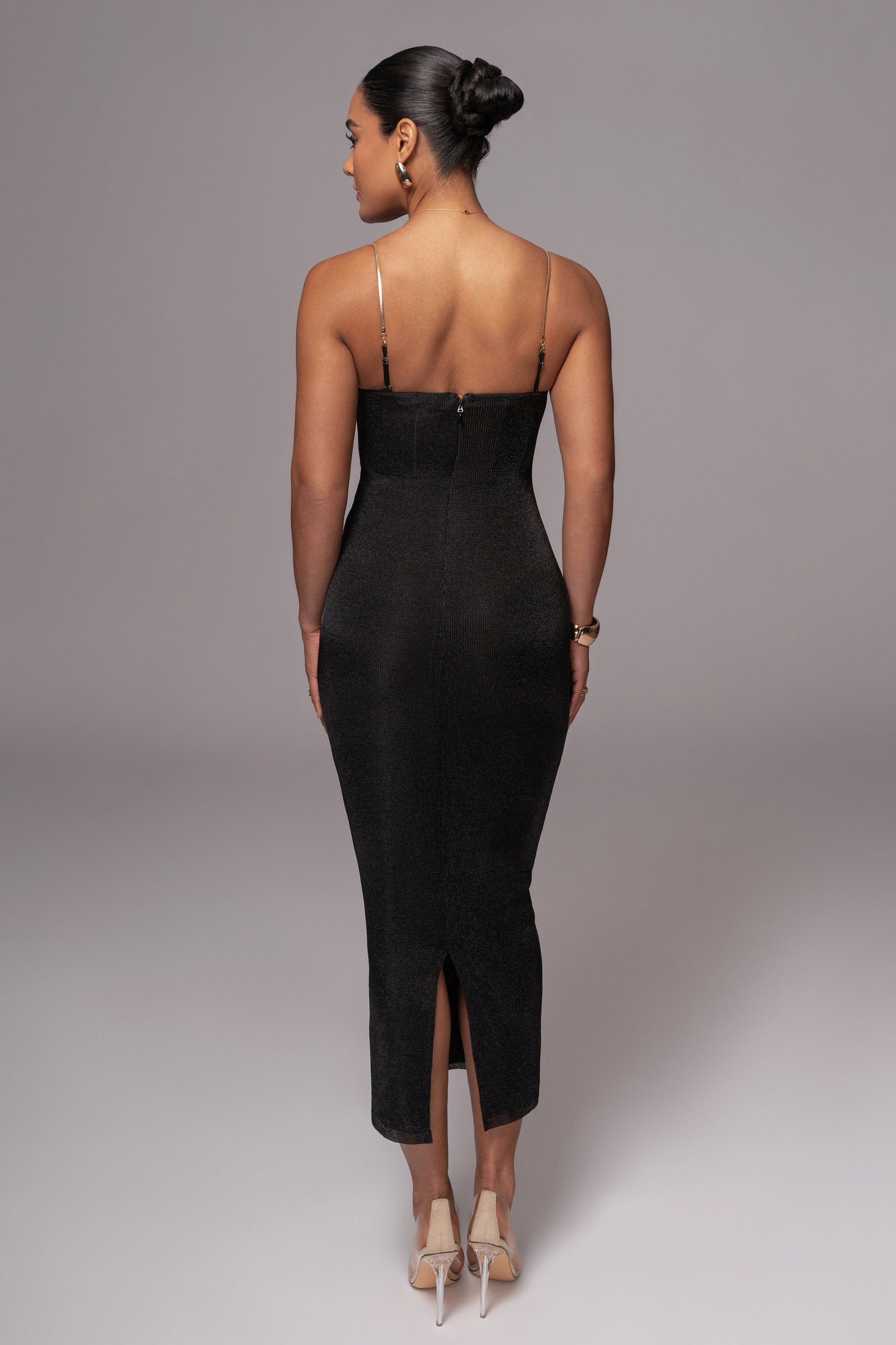 Black Twilight Elegance Maxi Dress