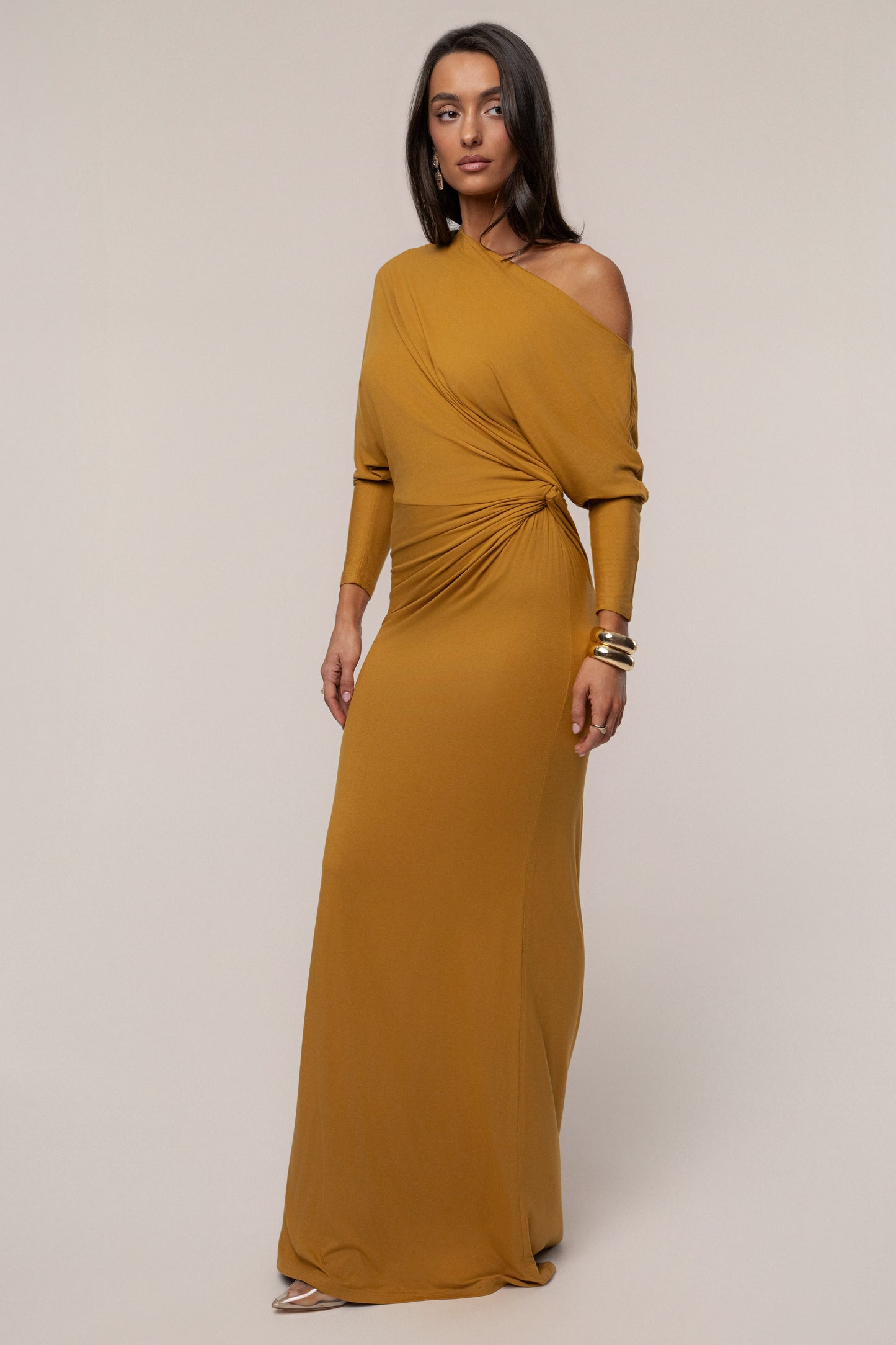 Mustard Eternal Obsession Maxi Dress