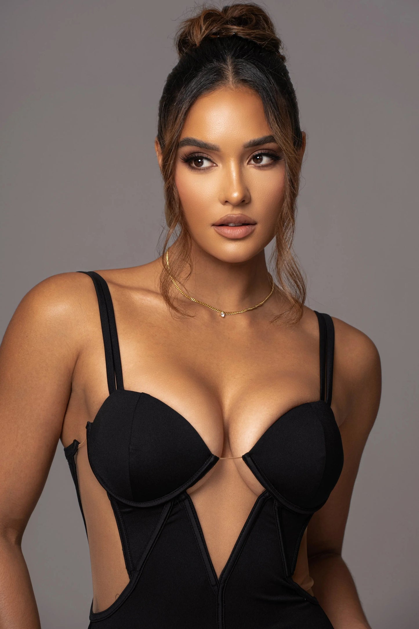 Black Enchantment Bustier Maxi Dress