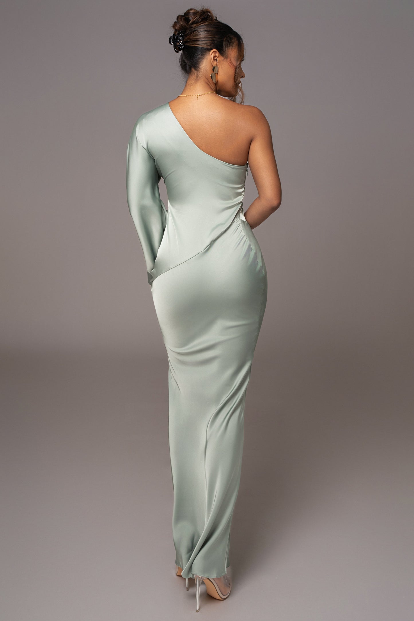 Sage Femme Drape Maxi Dress