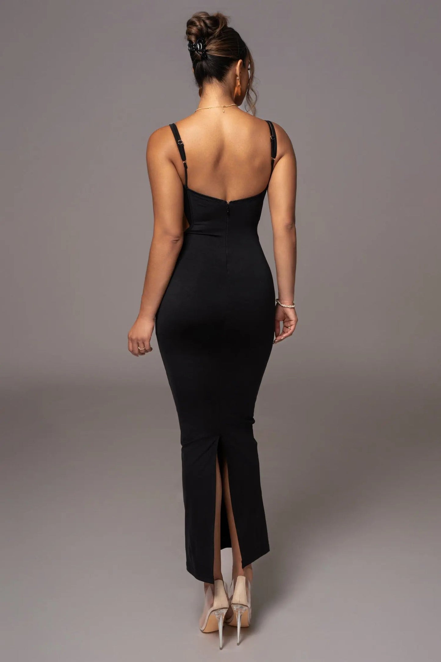 Black Enchantment Bustier Maxi Dress