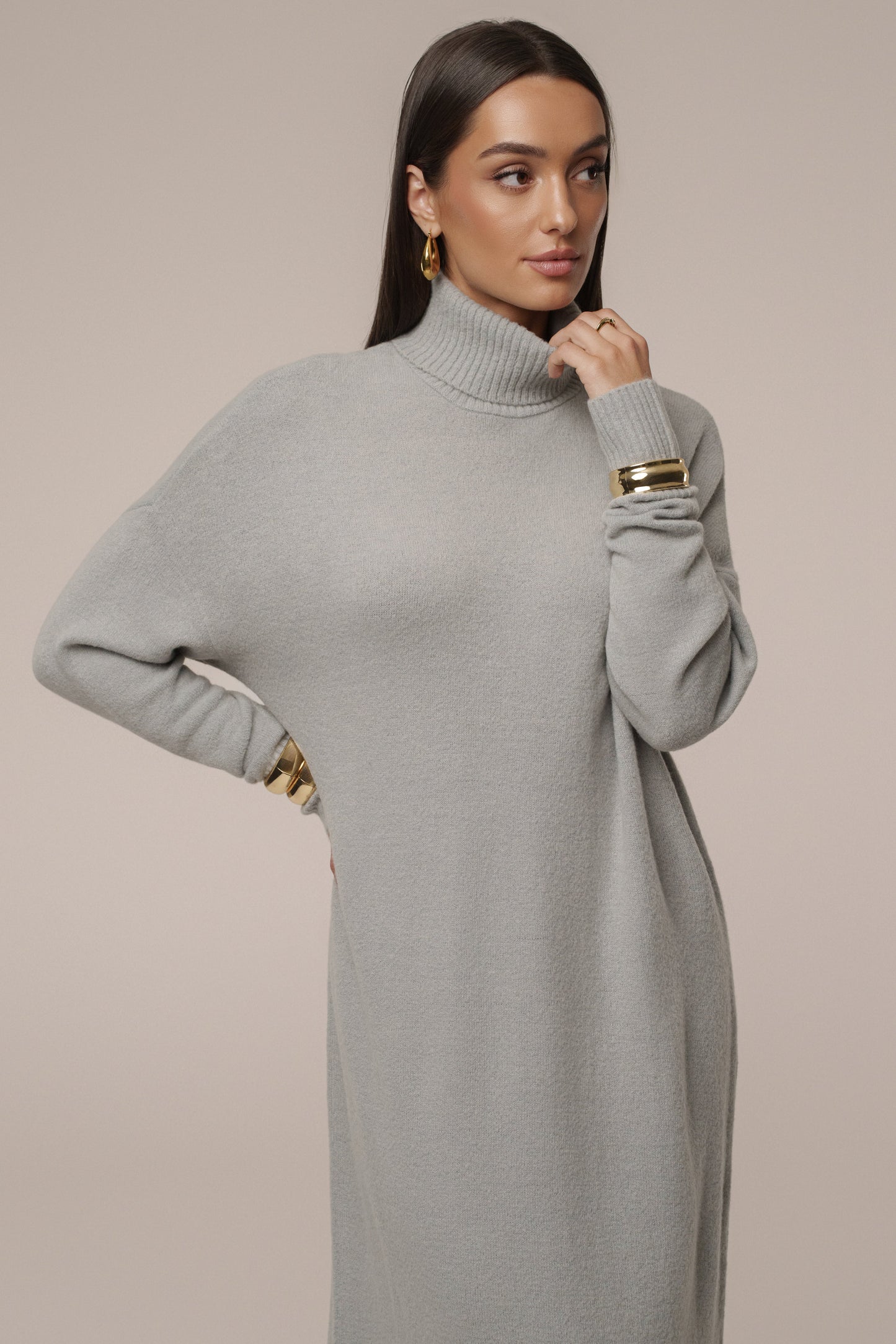 Grey Hartley Knit Maxi Dress