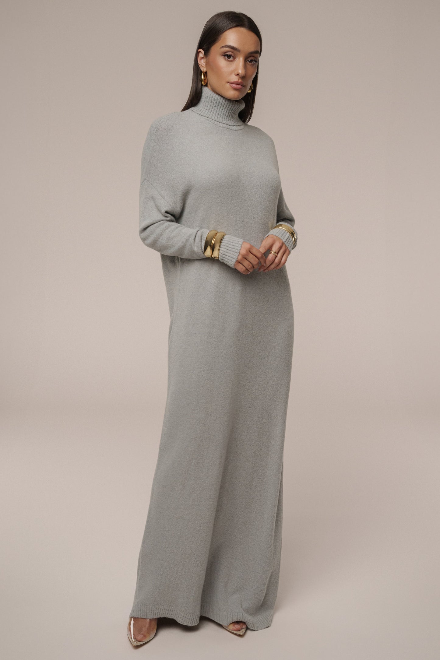 Grey Hartley Knit Maxi Dress