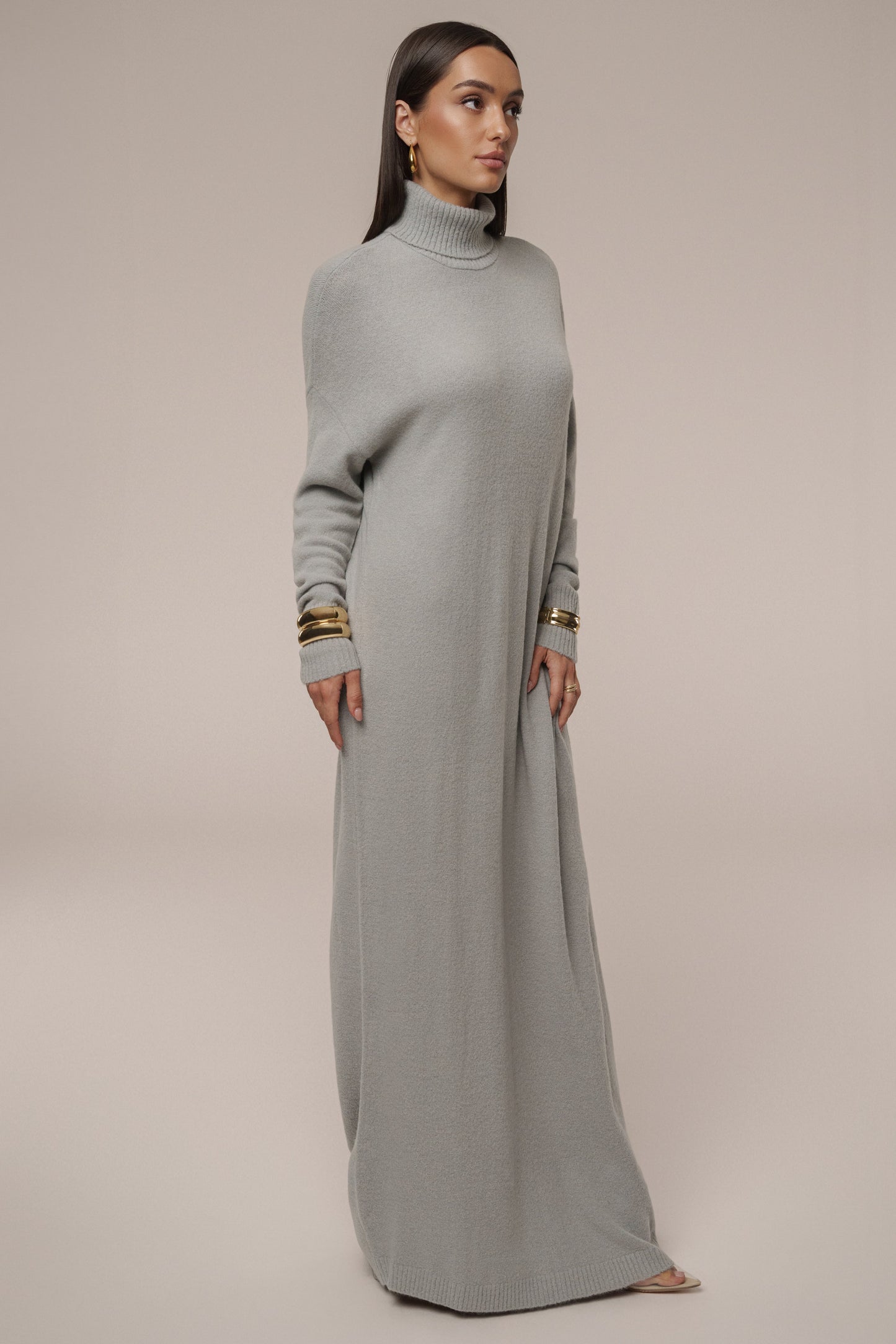 Grey Hartley Knit Maxi Dress