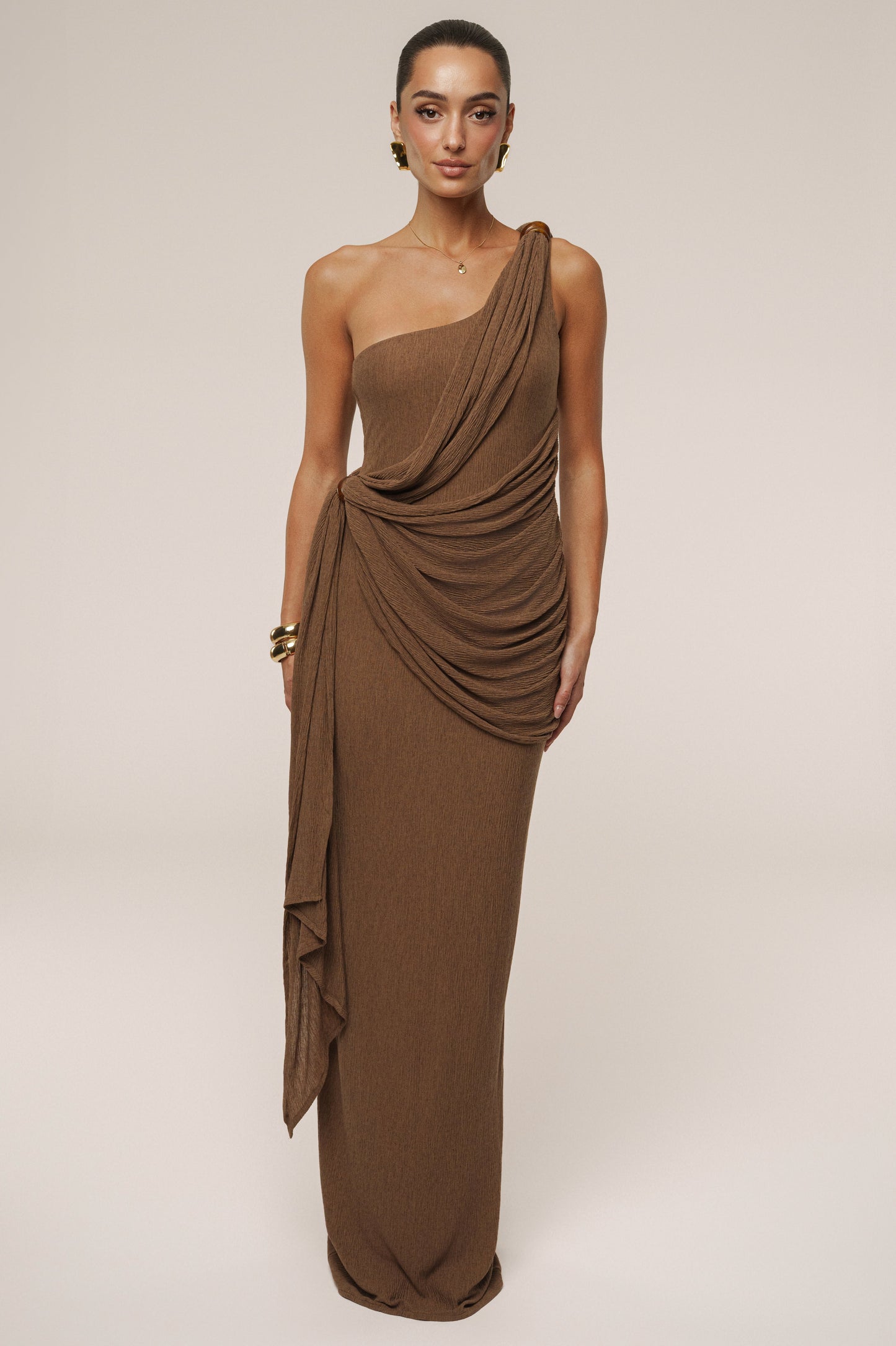 Brown Rich Mocha Wrap Dress