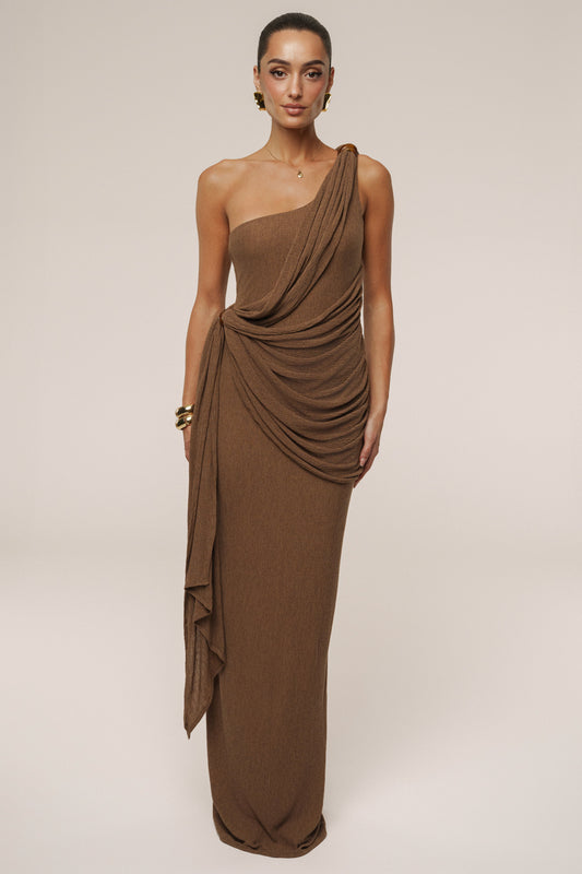 Brown Rich Mocha Wrap Dress
