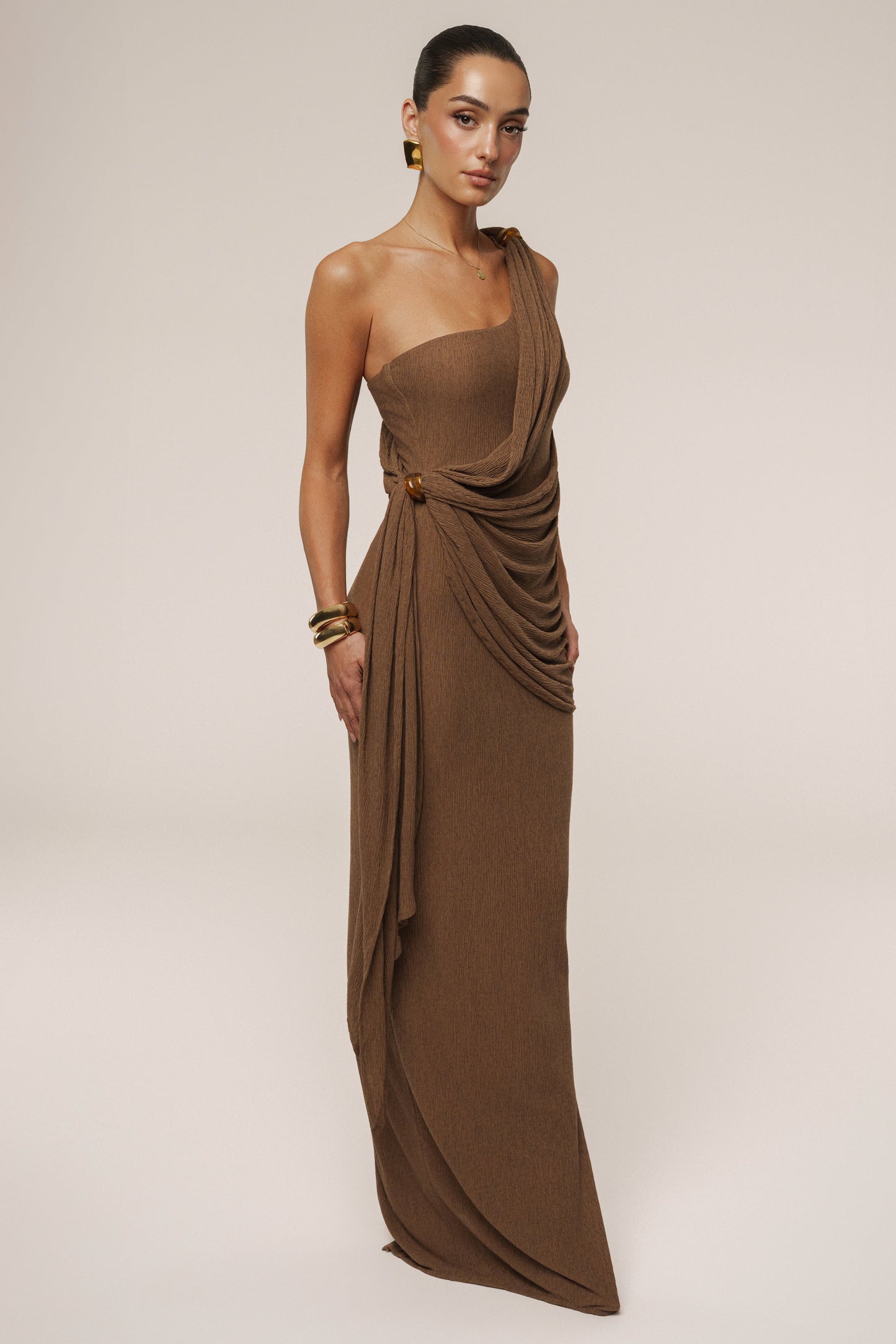 Brown Rich Mocha Wrap Dress