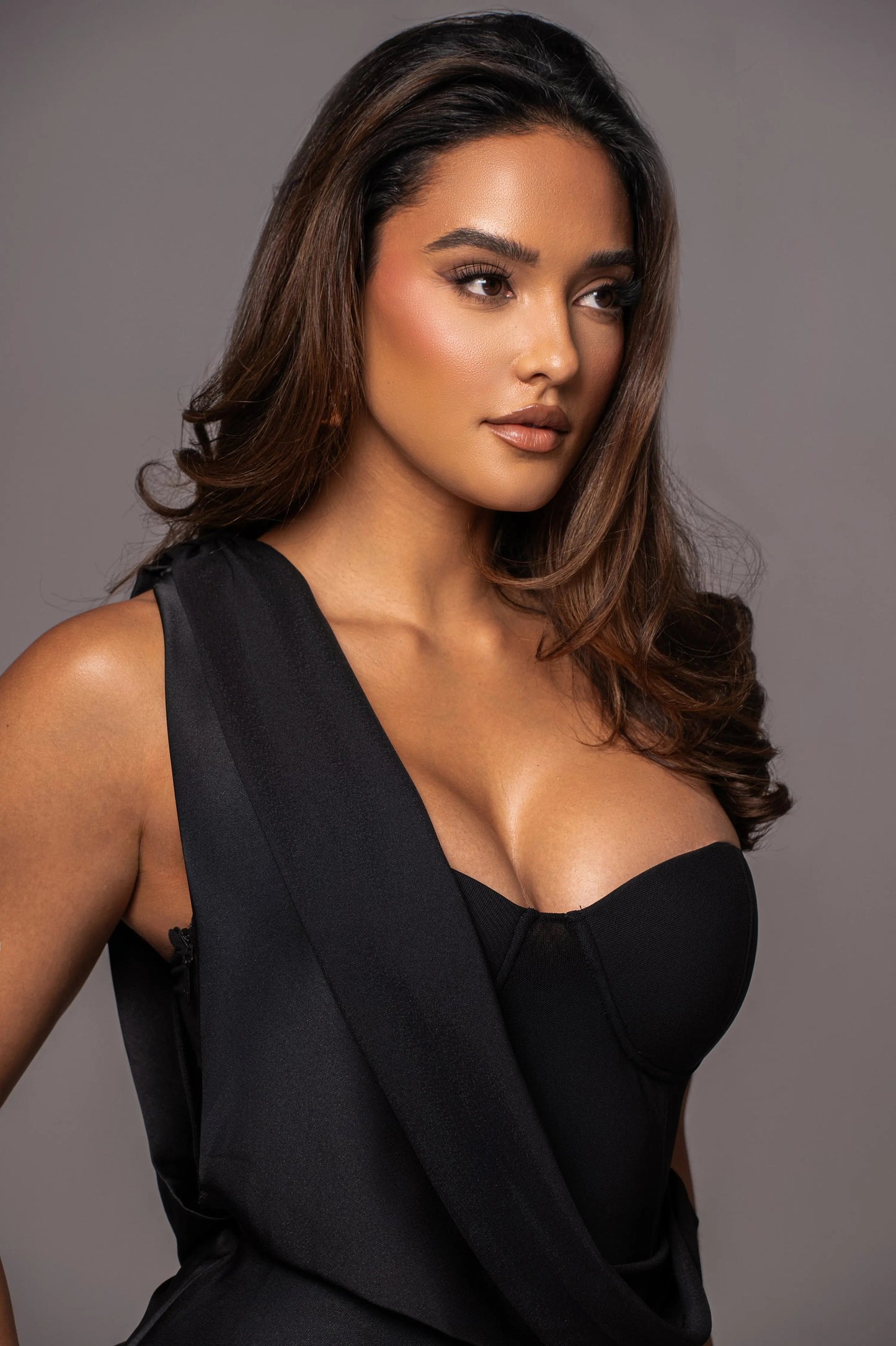 Black KRISTIANA SLIT DRESS