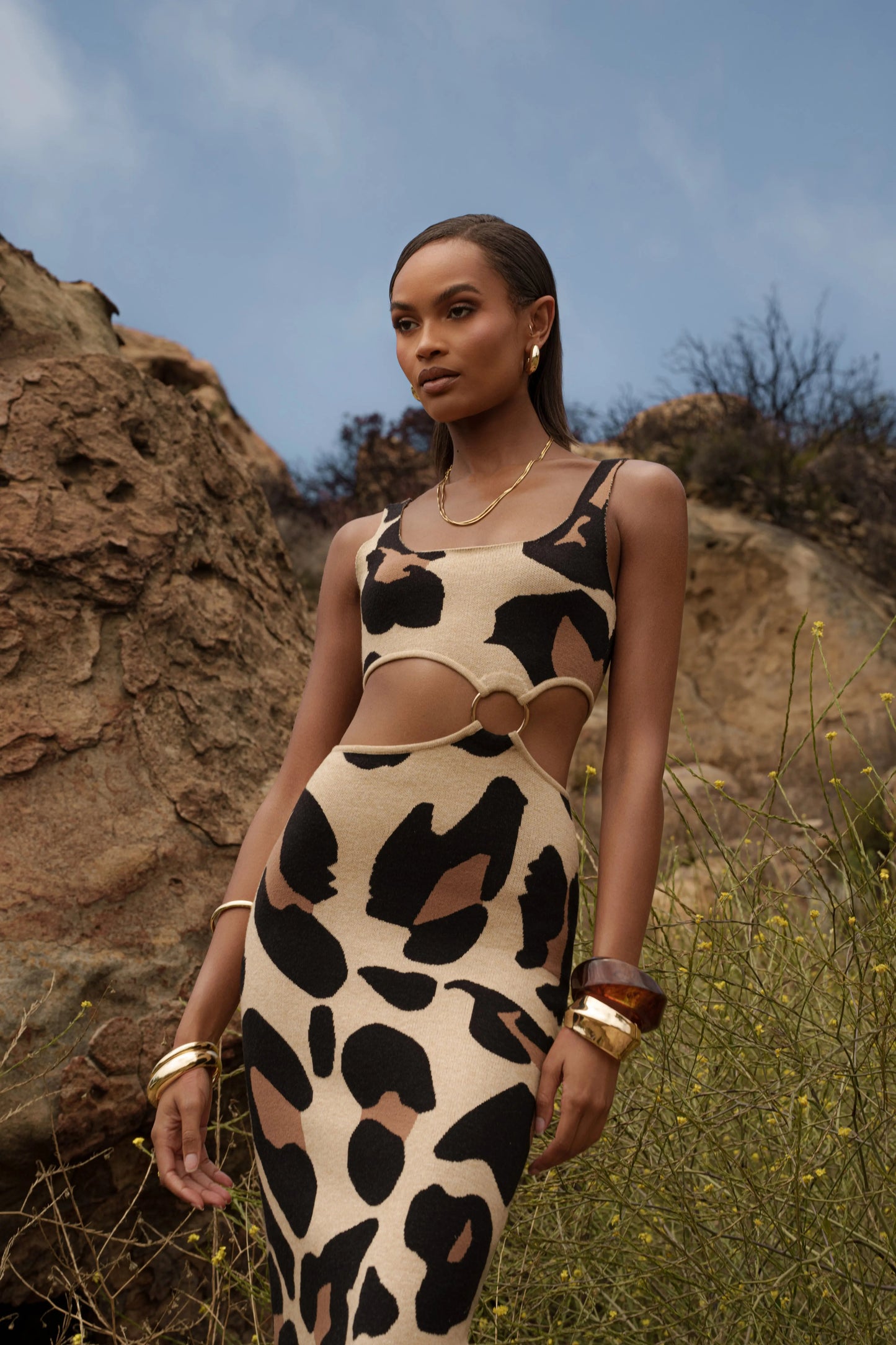 Leopard Zahara Print Maxi Dress