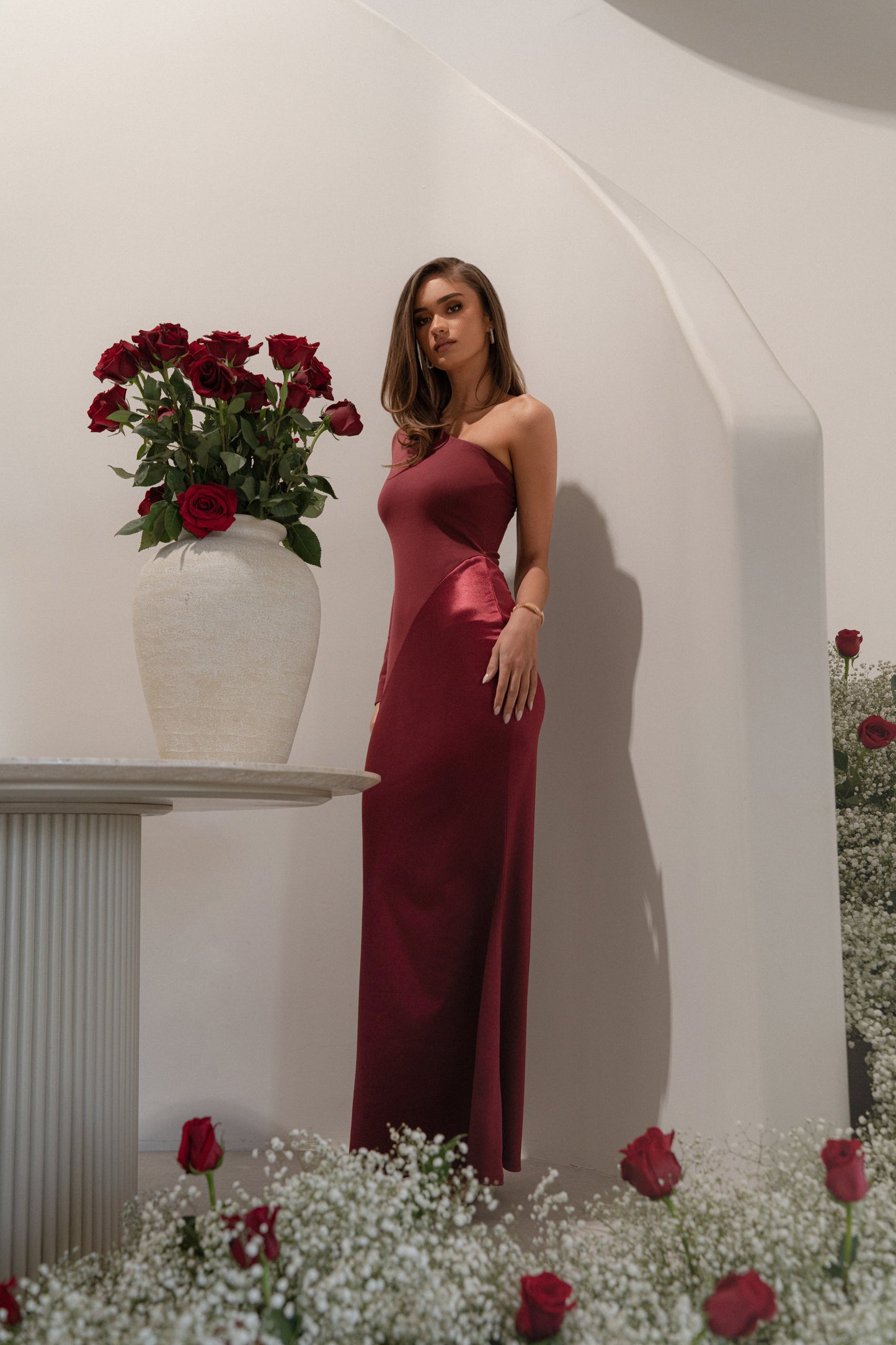 Burgundy Look Of Desire Maxi Dress